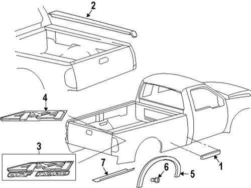 Ford oem 3c3z16720aab pick up box-decal sticker