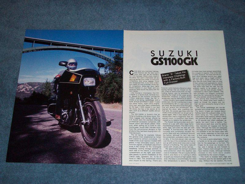 1982 suzuki gs1100gk ride report info article