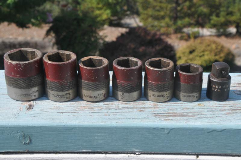 Vintage snap on sockets 5/8" drive 1920-1923 o/s overstrike