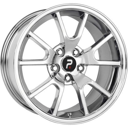 18x10 chrome strada replicas 118 (mustang fr 500 replica) wheels 5x4.5 +22 g35