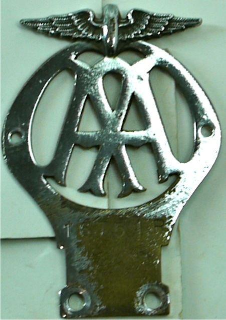 Original aa new coventry antique automobile membership badge silver vintage vg