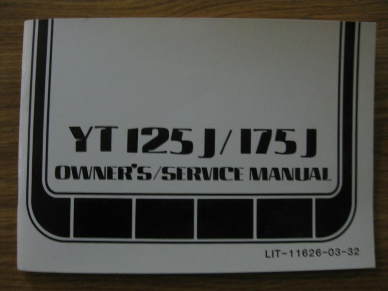 Vintage nos 1981 yamaha yt125j / 175j atv 3 wheeler owners manual