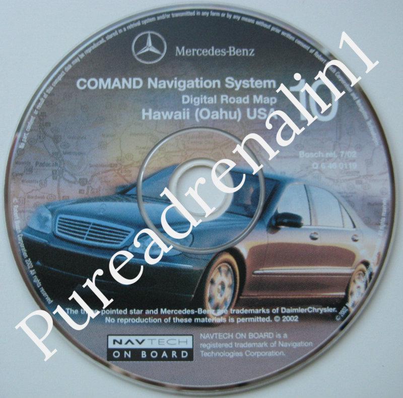 01 2002 03 mercedes s430 s500 s55 s600 amg navigation map disc cd 10 hawaii oahu