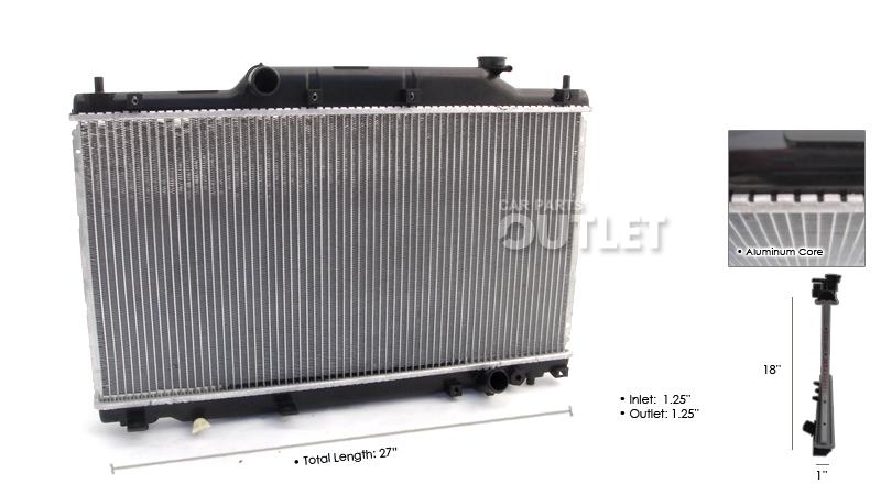 02-05 honda civic si radiator replacement assembly new ka hb 3dr ep3 2003 2004 