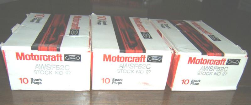 Lot of 30 spark plugs motorcraft awsf52c spark plug 3 boxes of 10 each  nos