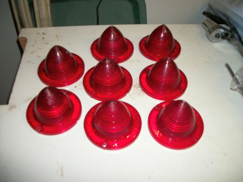 1960 1961 chevy guide tail lights oem - 8 lenses total.