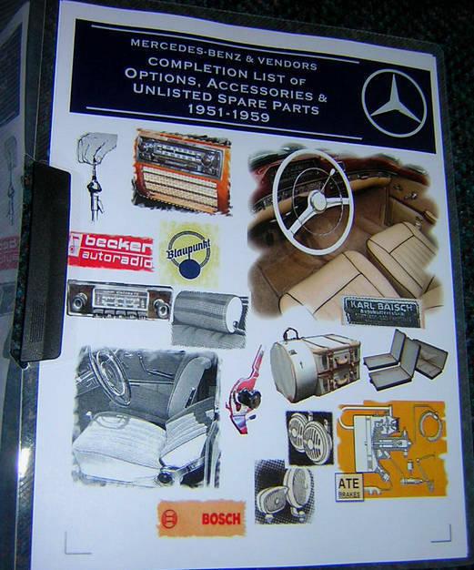 Mercedes w120 sedan 180 a 180b 180c 180db 180dc options accessories parts list