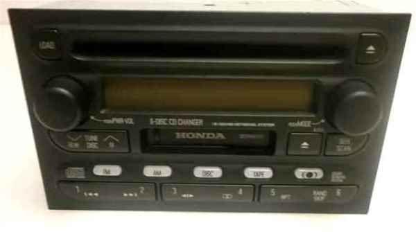 01-02 honda passport 6 disc cd cassette radio 6335 oem