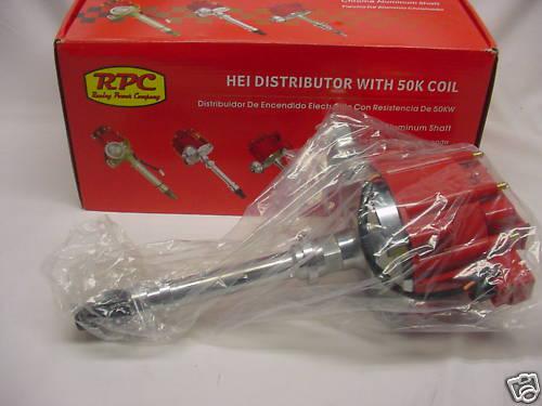 Sbc chevy 350 454 hei billet distributor w coil red 383