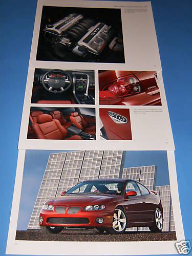 2004 pontiac gto photo/poster lot 04 05 06 ls1 ls2 ls6