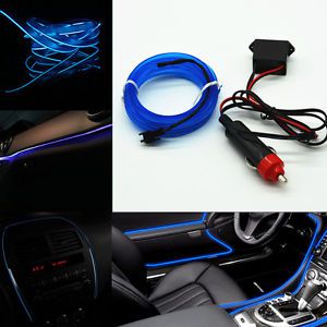 Blue 6.5ft panel neon light strip cold el oled interior trim atmosphere for bmw