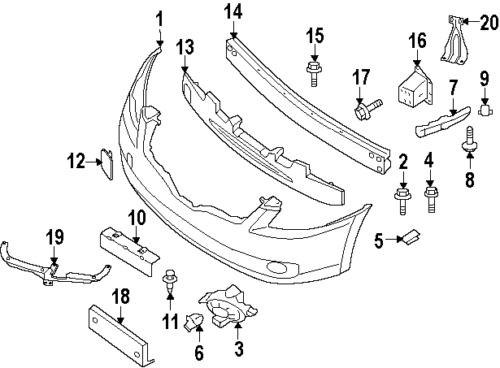 Nissan 62032zn50a genuine oem factory original reinf beam