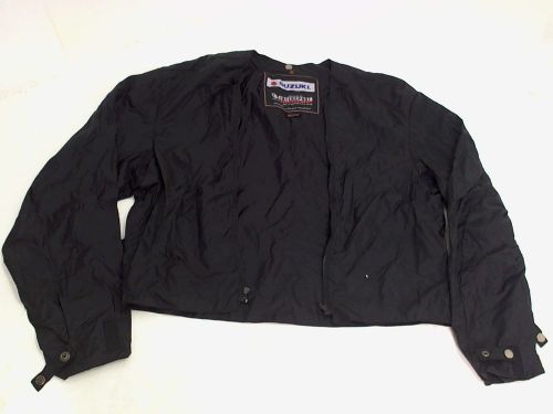 Suzuki size 46 black snap zip jacket liner motorcycle rider biker