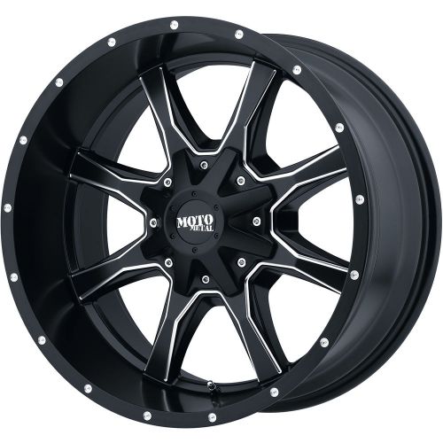 18x9 black milled moto metal mo970 6x135 &amp; 6x5.5 +18 rims 35x12.5r18lt tires