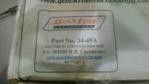 Quick fuel 4500 alcohol conversion