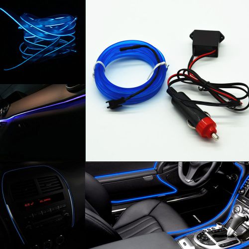 Car suv blue cold light lamp neon lamp 12v el wire atmosphere fluorescent strips