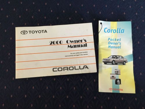 2000 toyota corolla owners manual