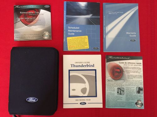 2002 ford thunderbird factory owners manual and case