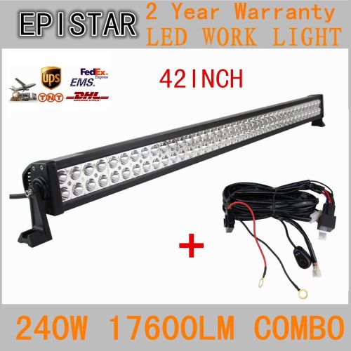 42inch 240w led work light bar spot flood combo work lamp + wiring harness kit