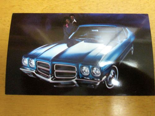 1972 pontiac lemans coupe  factory dealer color postcard