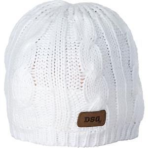 Divas snowgear cable knit beanie womens hat ivory os