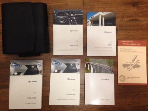 15-2015 lexus is-250 owners manual with complete books &amp; case