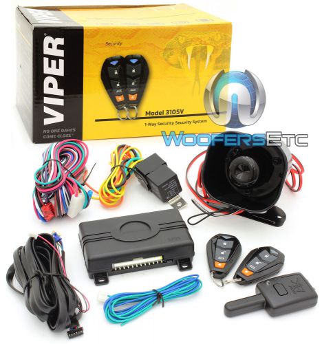 Viper 3105v 3-channel 1-way car alarm security keyless entry system 2 remotes