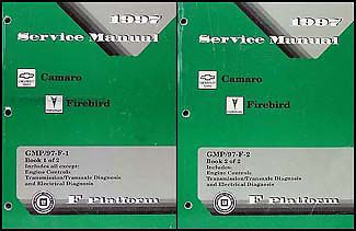 1997 camaro firebird shop manual set z28 rs trans am chevy pontiac service oem