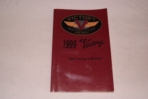 1999 victory owner&#039;s manual v92c new