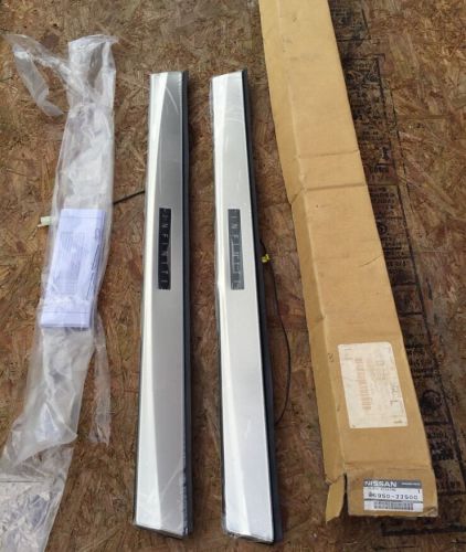 Infiniti g37/my12 g25 coupe stainless steel illuminated kick plates new!!