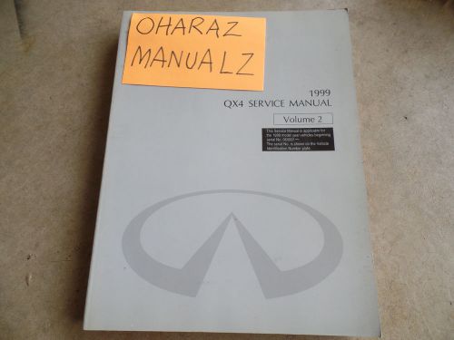 1999 infiniti qx4 service manual volume 2 only! see pic for services included!