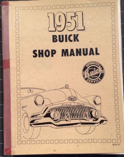 1951 buick factory service shop manual repair 51 w/ wiring diagrams - reprint