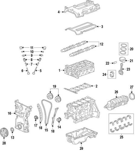 Genuine valve seals 96990217