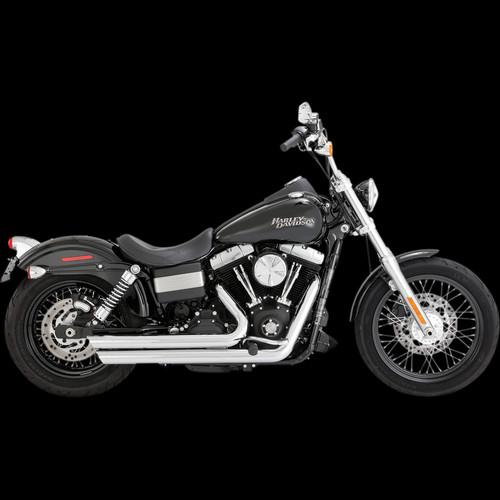 Vance & hines big shots staggered and long exhaust, 2012-13 harley fxd dyna