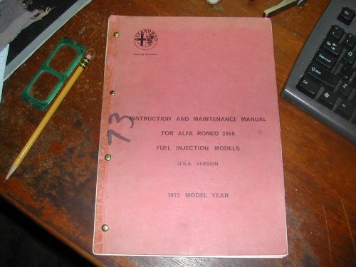 Alfa romeo 1973 used fuel injection  maintenance oe