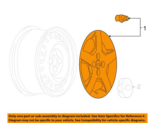 Chevrolet gm oem 09-10 cobalt wheels-wheel cover 9598604