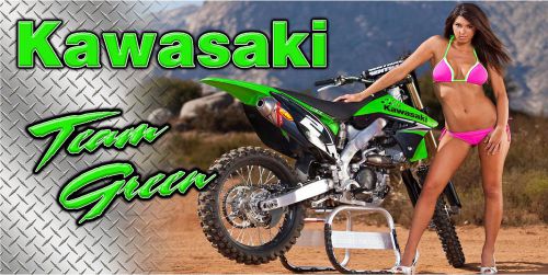 Kawasaki motorcycle motocross racing garage banner - dirtbike chic #6