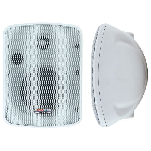 Boss audio mr12 marine 2-way box speaker - 100w - white model# mr12