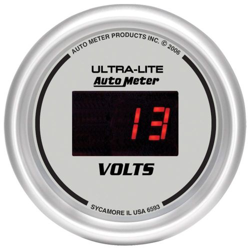 Auto meter 6593 ultra-lite; digital voltmeter gauge