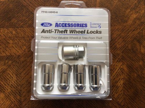 Anti -theft wheel locks chrome plated for exposed lugs ford edge lincoln mkx