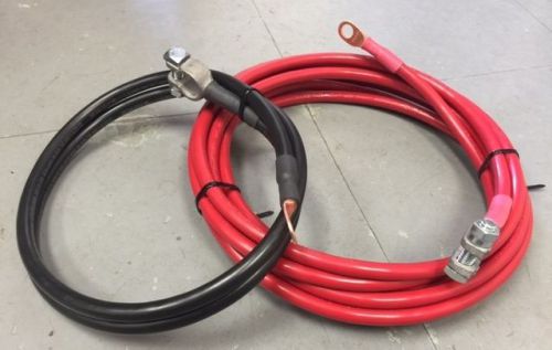 Battery relocation cable kit 4awg 12&#039; red, 3&#039; black w/ top post term &amp; 3/8&#034; lug