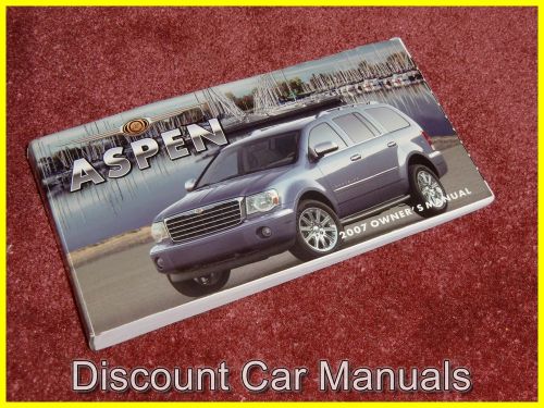 ★★ 2007 chrysler aspen owners manual l@@k 07!! ★★