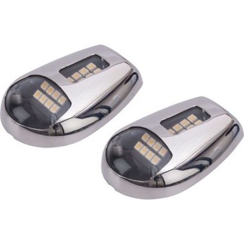 Low profile stainless steel surface mount led docking lights for boats