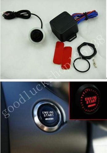 Car keyless car button start/push start one key start engin start red led d03