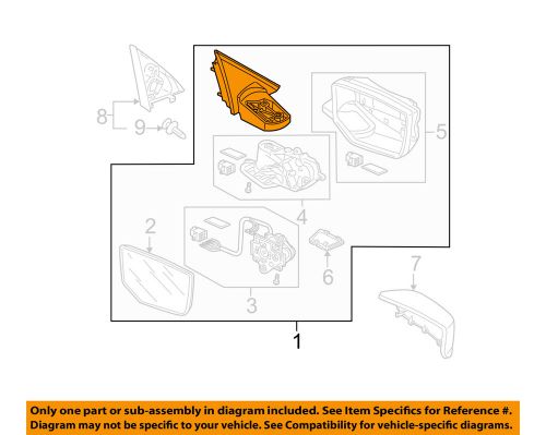 Honda oem accord outside mirror-front door-mirror assembly right 76208ta5a01