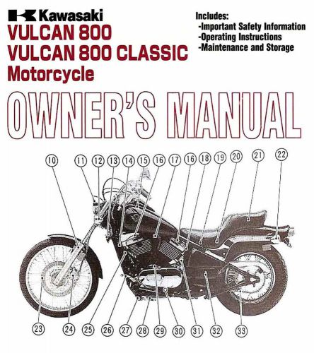 2004 kawasaki vulcan 800 &amp; 800 classic owners manual -vn800a11-vn800b10-vulcan