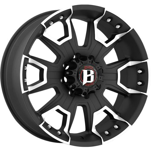 22x9.5 black ballistic havoc 8x180 +12 rims terra grappler g2 285/55/22 tires