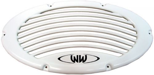 Marine auido boat white subwoofer grille enclosure box vent waves &amp; wheels msg-w