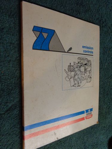 1977 plymouth chrysler dodge car / truck emissions shop manual / original book