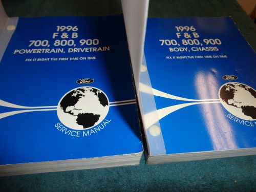 1996 ford medium and heavy duty truck  shop manual set original fomoco book set